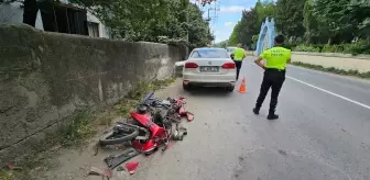 Sapanca'da Motosiklet Kazası: Sürücü Yaralandı