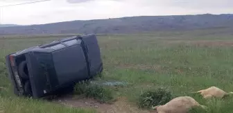 Koyun Sürüsüne Çarpan Otomobilde İki Yaralı