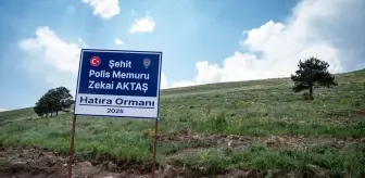 Şehit annesinin 'oğlunun adına hatıra ormanı oluşturulması' vasiyetini polisler yerine getirdi
