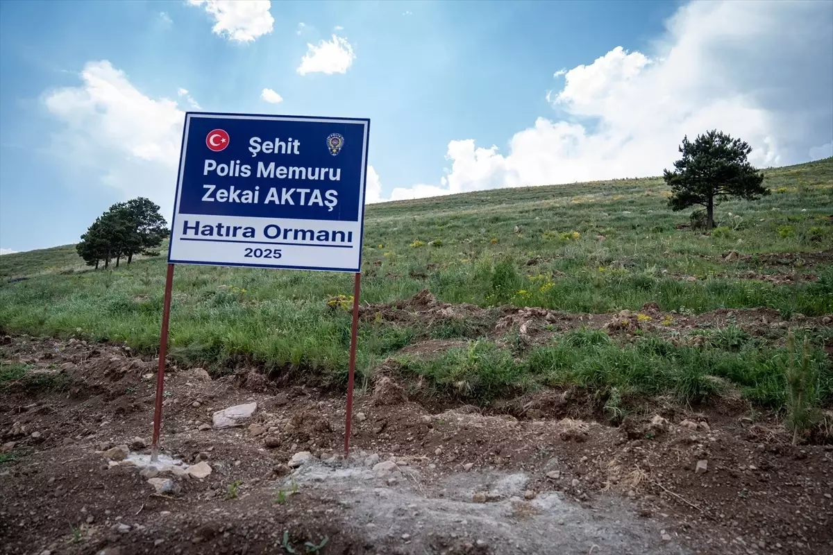 Şehit annesinin 'oğlunun adına hatıra ormanı oluşturulması' vasiyetini polisler yerine getirdi