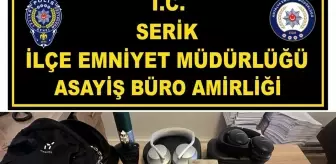 Antalya'da Hırsızlık Zanlısı Tutuklandı