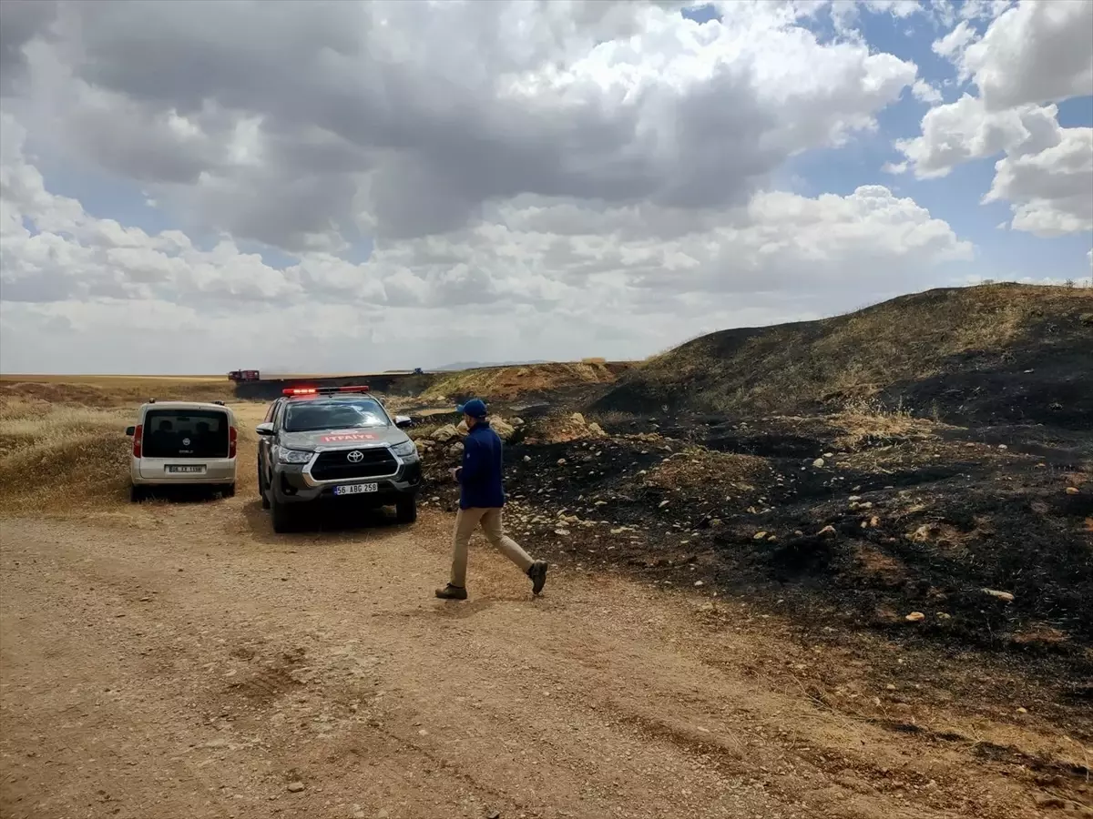 Siirt'te Buğday Ekili Arazide Yangın Çıktı