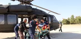 Siirt'te İş Kazası: Yaralı İşçi Askeri Helikopterle Hastaneye Ulaştırıldı