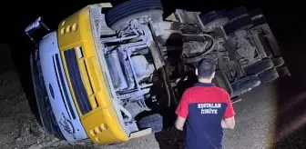 Siirt'te Devrilen Vinç Sürücüsünü Yaraladı
