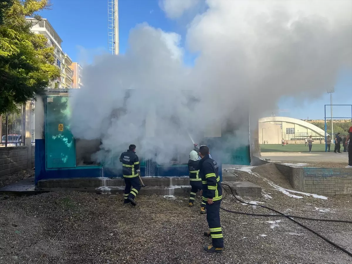 Siirt'te Elektrik Trafosunda Yangın
