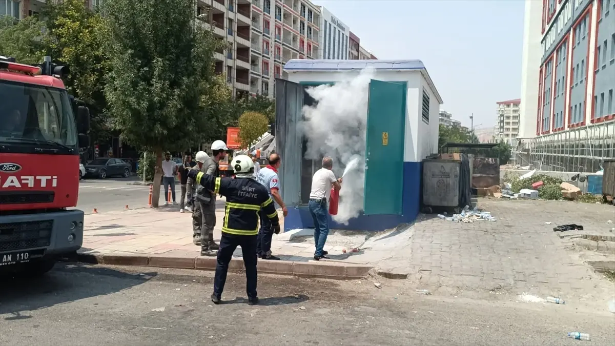 Siirt'te Elektrik Trafosunda Yangın Çıktı