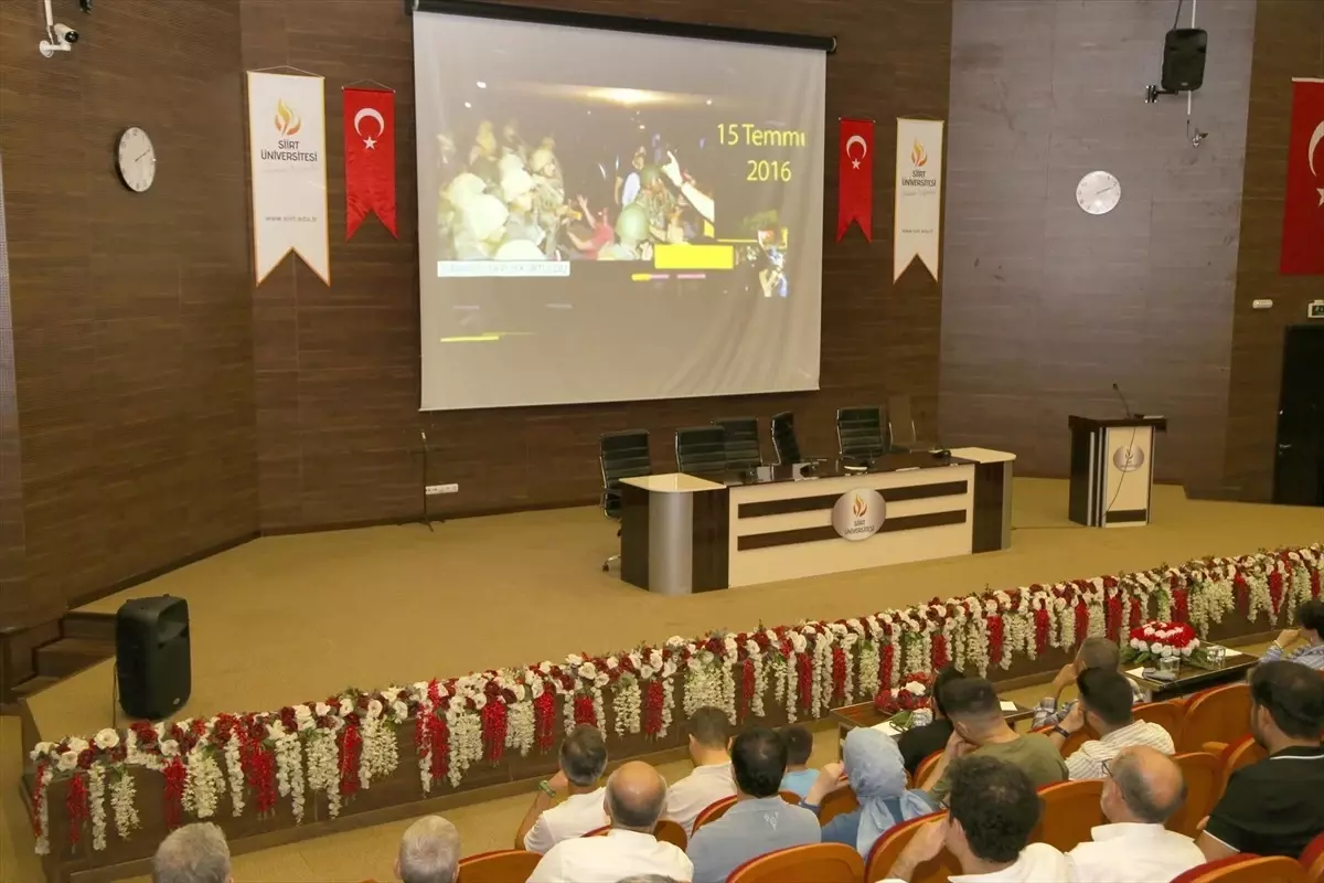Siirt Üniversitesi'nde 15 Temmuz Demokrasi ve Milli Birlik Günü Etkinlikleri