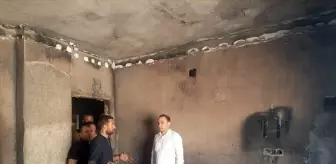 Kaymakam Partal, yangında evi yanan aileyi ziyaret etti