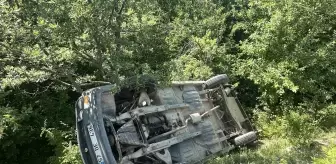 Saraydüzü'nde Devrilen Otomobilde Karı Koca Yaralandı