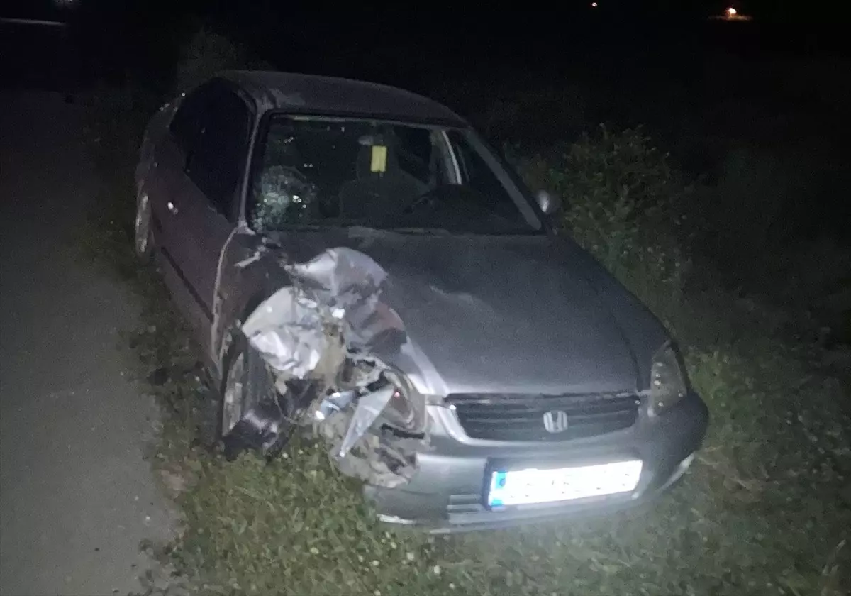 Otomobil ve Motosiklet Kazasında Bir Ölü, Bir Yaralı