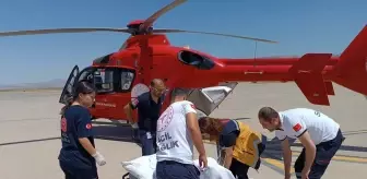 Cizre'den Şanlıurfa'ya Ambulans Helikopterle Hasta Nakli