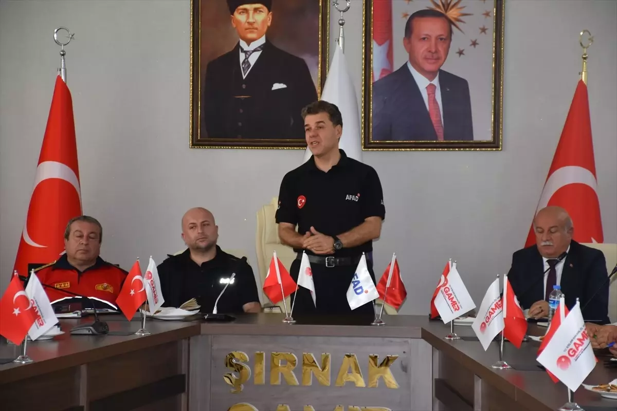 Şırnak'ta Bölgesel Afet Tatbikatı Toplantısı Düzenlendi