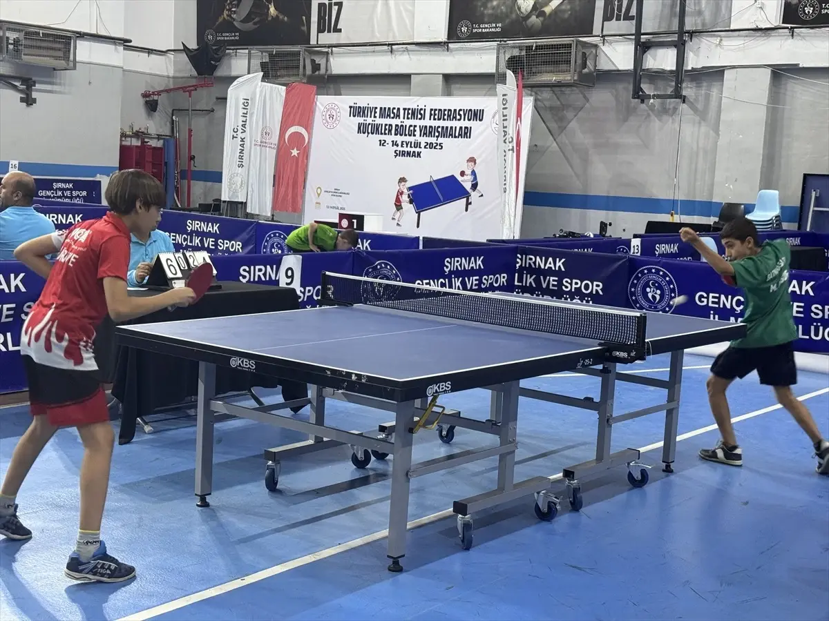 Şırnak'ta Masa Tenisi Küçükler Bölge Şampiyonası Sonuçlandı