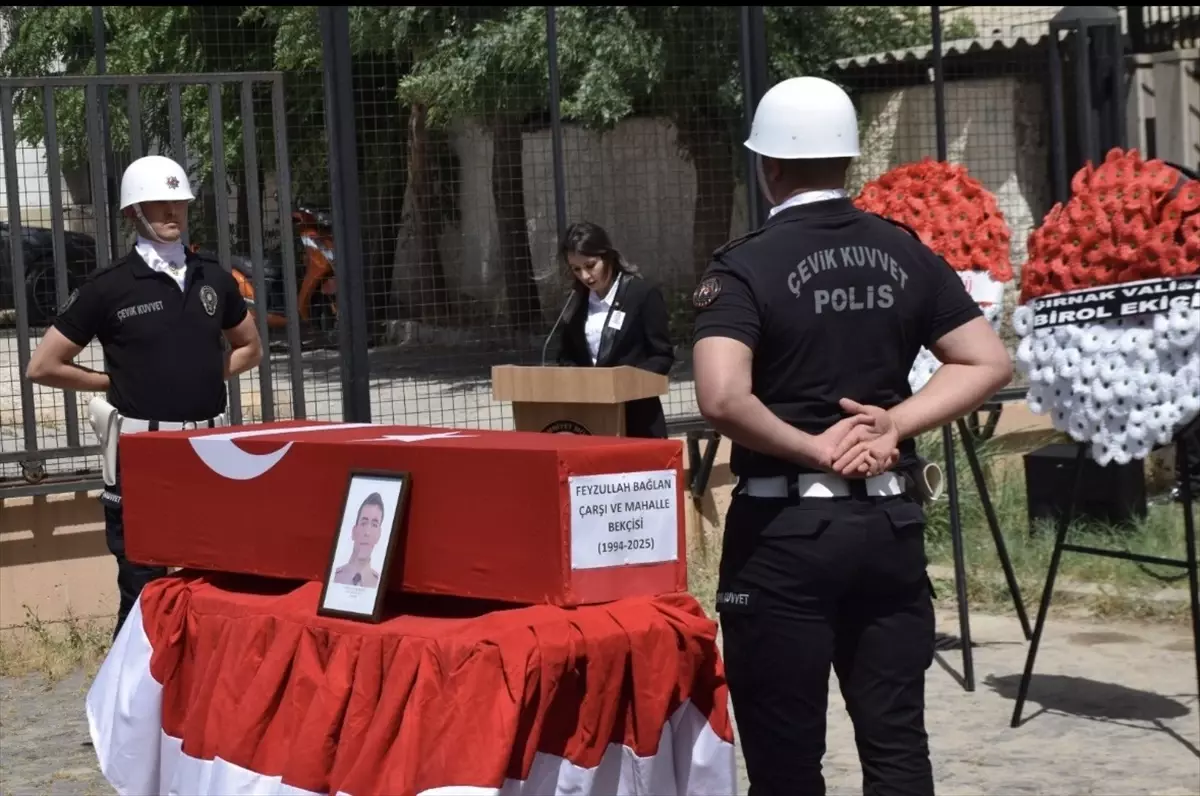 Şırnak'ta Mahalle Bekçisi Feyzullah Bağlan Son Yolculuğuna Uğurlandı
