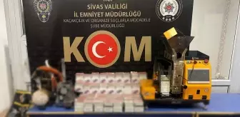 Sivas'ta Kaçak Tütün Operasyonu: 94 Bin 960 Makaron Ele Geçirildi