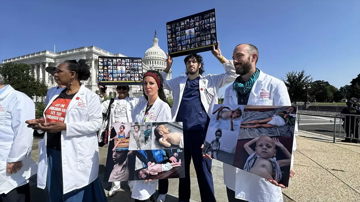 İsrail'in Gazze'deki Soykırımına Karşı Doktorlar Washington'da Eylemde