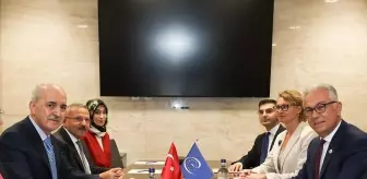 TBMM Başkanı Kurtulmuş, Cenevre'de AB Parlamenter Meclisi Başkanı ile Görüştü