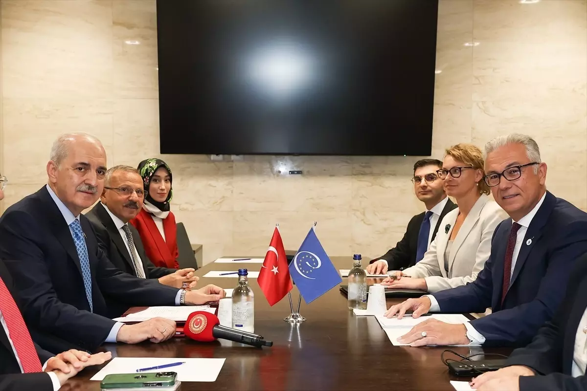 TBMM Başkanı Kurtulmuş, Cenevre'de AB Parlamenter Meclisi Başkanı ile Görüştü