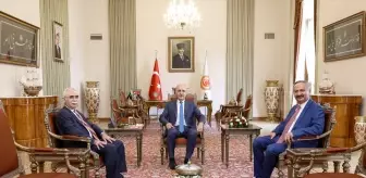 TBMM Başkanı Numan Kurtulmuş, Anayasa Mahkemesi Başkanı Kadir Özkaya'yı Kabul Etti