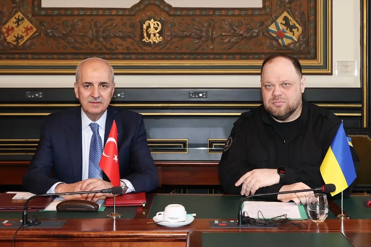 TBMM Başkanı Kurtulmuş, Brüksel'de Ukrayna Meclis Başkanı Stefanchuk ile görüştü