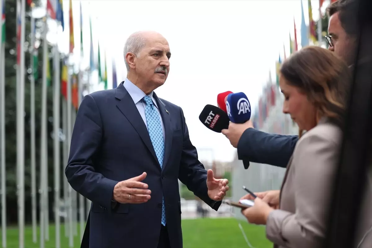 TBMM Başkanı Kurtulmuş, Cenevre'de gazetecilerin sorularını yanıtladı Açıklaması