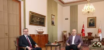 TBMM Başkanı Kurtulmuş, Cumhurbaşkanlığı İletişim Başkanı Duran'ı kabul etti