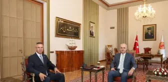 TBMM Başkanı Numan Kurtulmuş, Filistin Büyükelçisi Faed Mustafa'yı Kabul Etti