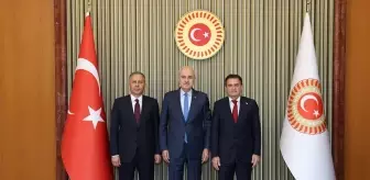 Numan Kurtulmuş, İçişleri Bakanı Yerlikaya ve KKTC Bakanı Oğuz'u Kabul Etti