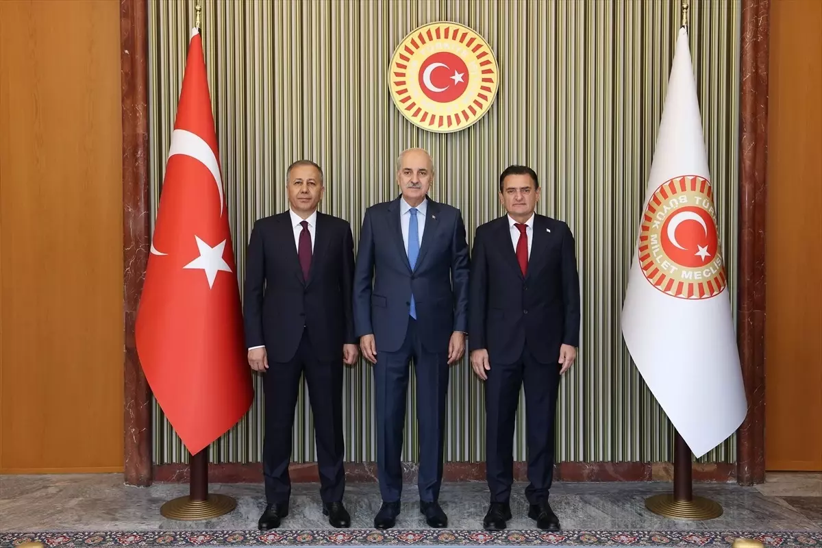 Numan Kurtulmuş, İçişleri Bakanı Yerlikaya ve KKTC Bakanı Oğuz'u Kabul Etti