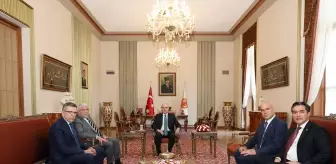 TBMM Başkanı Numan Kurtulmuş, İYİ Parti Genel Başkanı Müsavat Dervişoğlu'nu kabul etti
