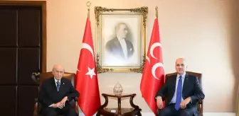 TBMM Başkanı Kurtulmuş, MHP Genel Başkanı Bahçeli'yi ziyaret etti