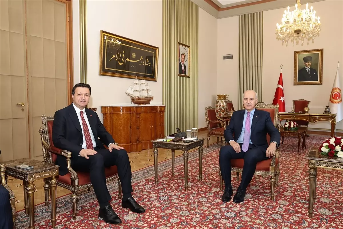 TBMM Başkanı Numan Kurtulmuş, Saadet Partisi Genel Başkanı Mahmut Arıkan'ı Kabul Etti