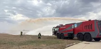 Tekirdağ Çorlu Havalimanı'nda Acil Durum Tatbikatı Gerçekleştirildi