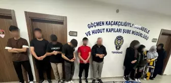 Tekirdağ'da 15 Düzensiz Göçmen Yakalandı