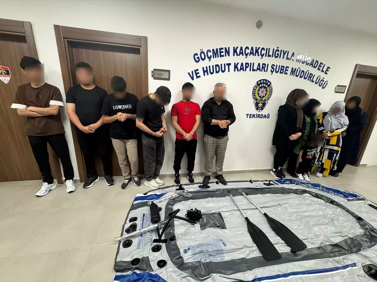 Tekirdağ'da 15 Düzensiz Göçmen Yakalandı