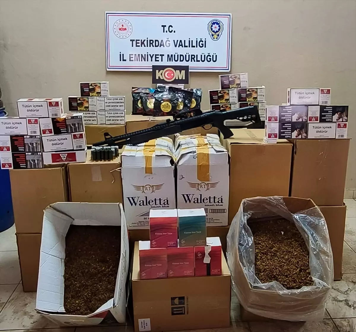 Tekirdağ'da 248 Bin Makaron ve Kaçak Tütün Ele Geçirildi