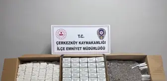 Çerkezköy'de 31 Bin Adet Kaçak Makaron Ele Geçirildi