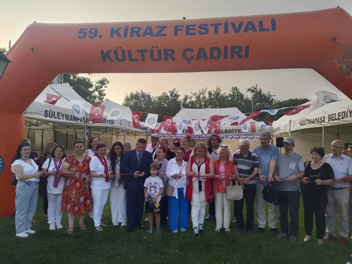 59. Uluslararası Kiraz Festivali Kültür Çadırı Açıldı