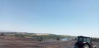 Malkara'da Buğday Tarlasında Yangın