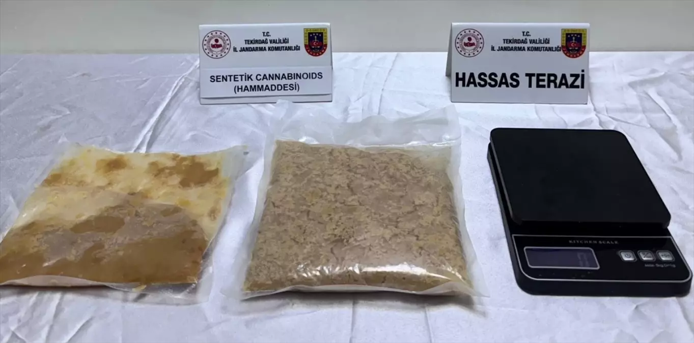 Tekirdağ'da Uyuşturucu Operasyonu: 1 Kilo 36 Gram Sentetik Uyuşturucu Ele Geçirildi