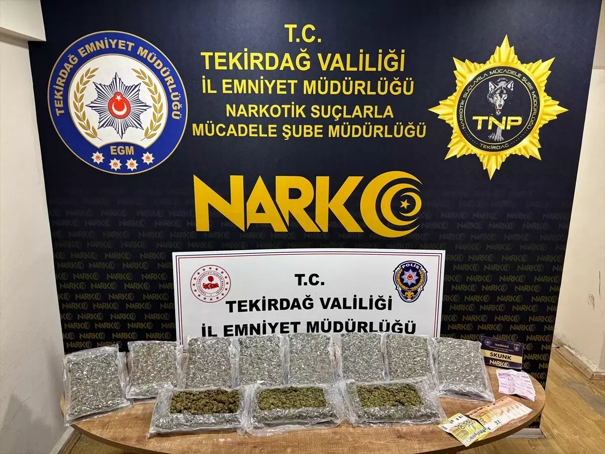 Tekirdağ'da Uyuşturucu Operasyonu: 5 Kilo 507 Gram Ele Geçirildi