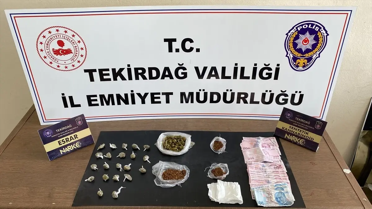Tekirdağ'da Uyuşturucu Operasyonu: 3 Şüpheli Tutuklandı