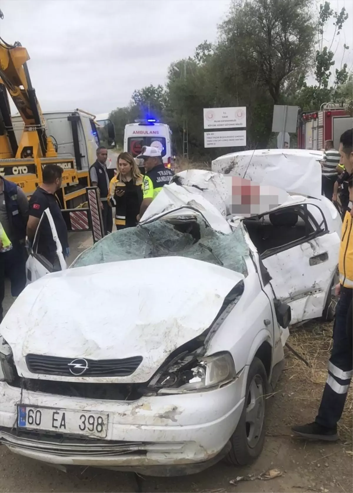 Tokat'ta Devrilen Otomobilin Sürücüsü Hayatını Kaybetti