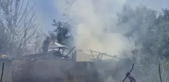 Erbaa'da Boş Arsada Çıkan Yangın Odunluğu Kül Etti