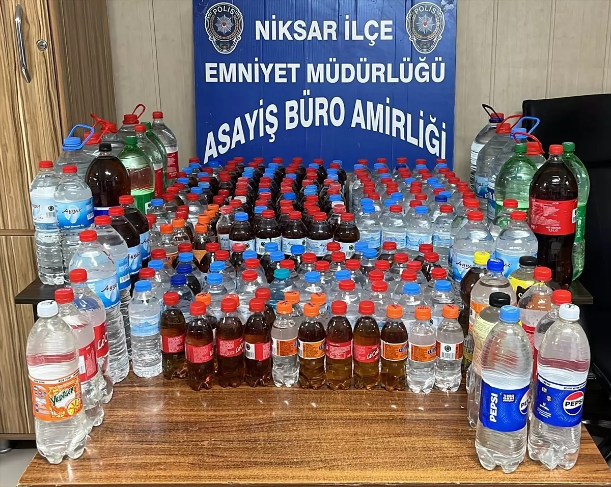 Niksar'da 178 Litre Sahte Alkol Ele Geçirildi
