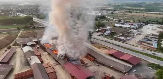 Tokat'ta Tuğla Fabrikasında Yangın