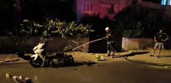 Niksar'da Motosiklet Yangını: Olayda Hasar Oluştu