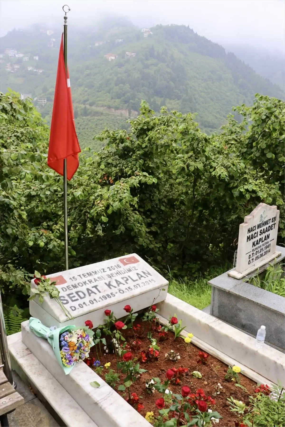 Trabzon'da 15 Temmuz şehidi mezarı başında anıldı