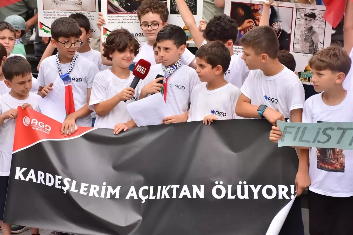 Trabzon'da İsrail'in Gazze'ye yönelik saldırıları protesto edildi