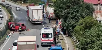 Trabzon'da Yakıt Tankeri ile Otomobil Çarpıştı: 3 Yaralı